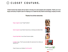 Tablet Screenshot of closetcouture.com